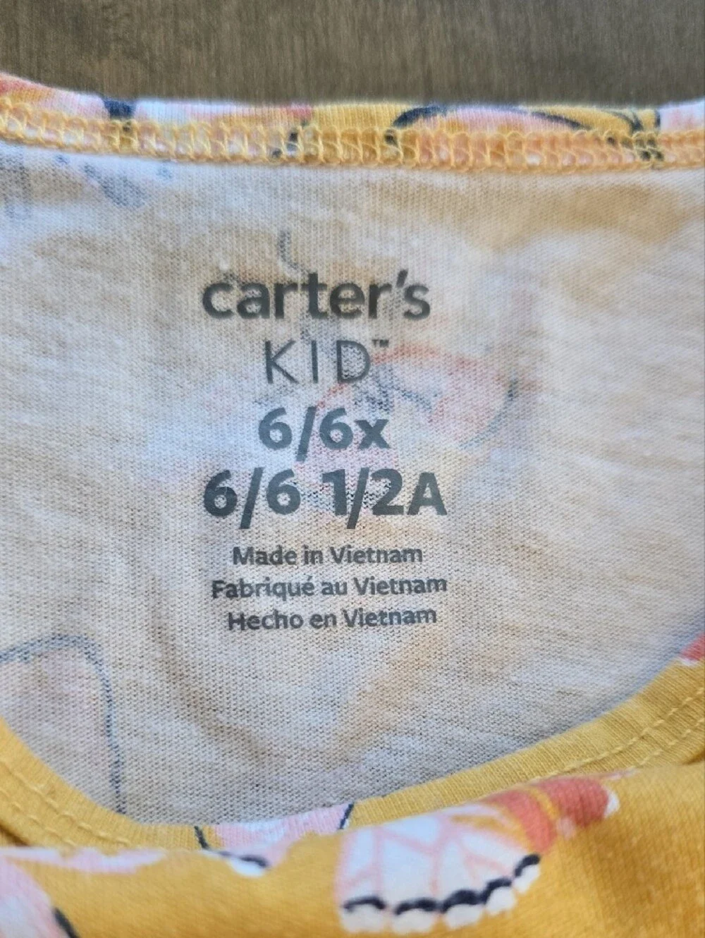 Carter's Yellow Butterfly Print Cotton Dress